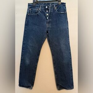 Levi Strauss 501 XX Classic Straight-Leg Men's Jeans in Dark Blue 33Wx33L